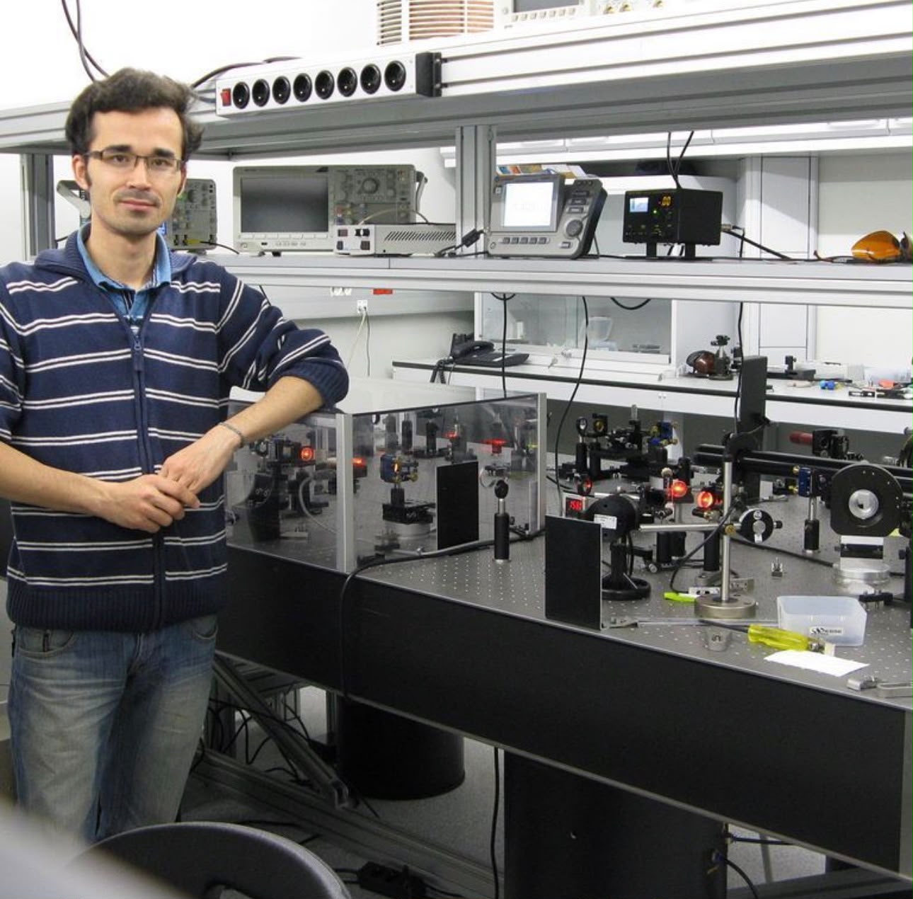 Omid in the Laser Lab (2009)
